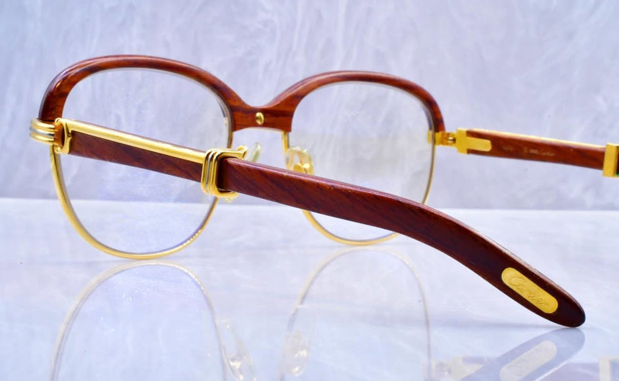 Pre-Owned Malmaison Wood Frame Sunglasses Clear