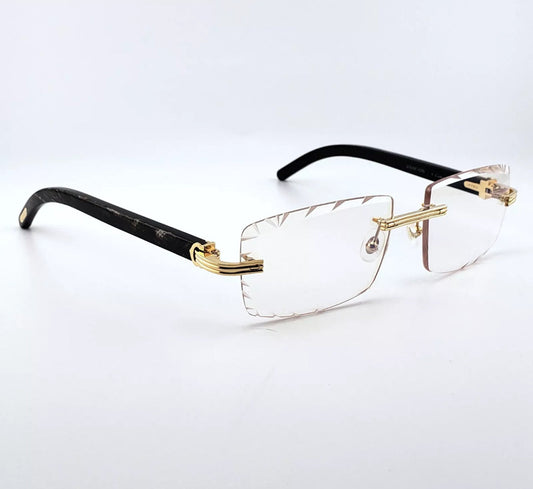 Pre-Owned Cartier Buffalo Horn Premiere Diamond Cut Sunglasses