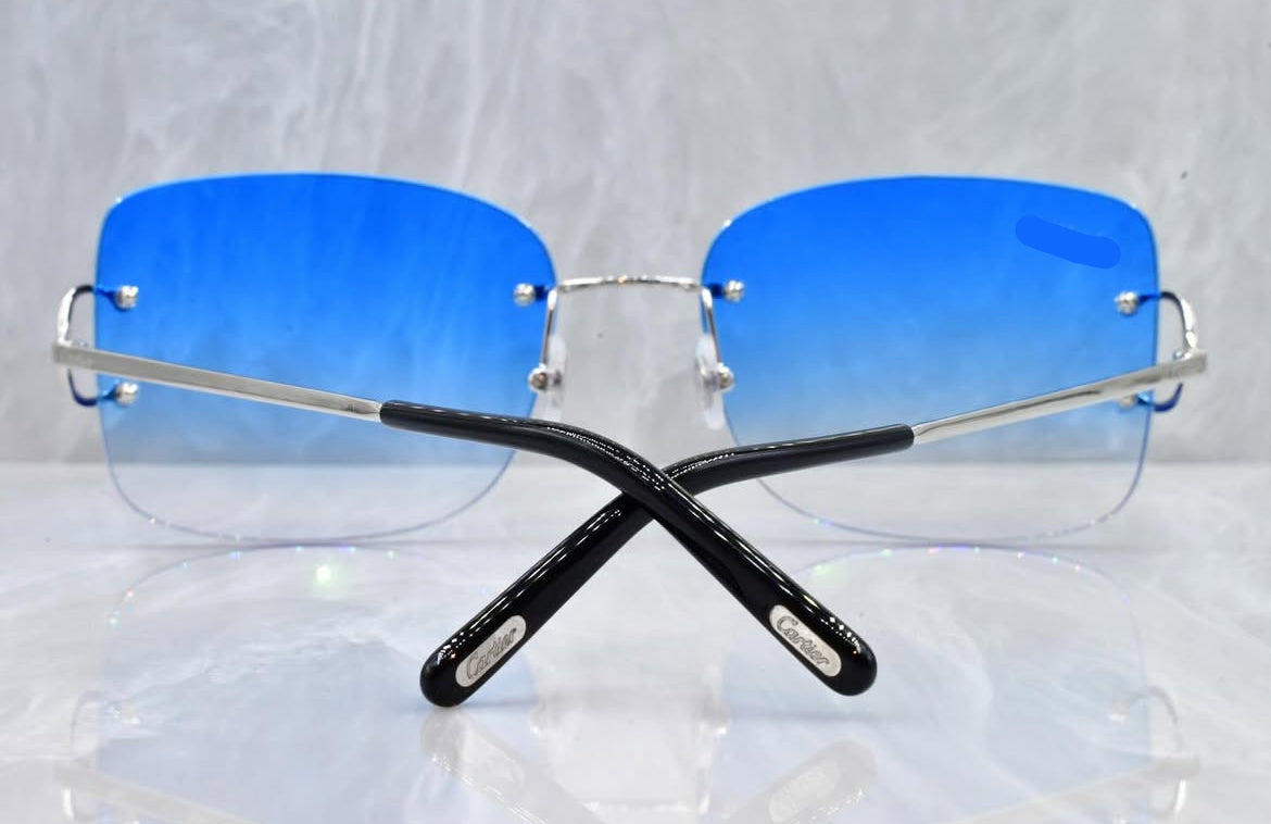 Pre-Owned Cartier C-Decor Sunglasses Blue Gradient